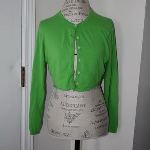 Green cropped sweater